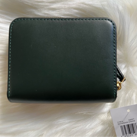 Coach Amazon Green Billfold Snap Smooth Leather Wallet - Picture 4 of 9